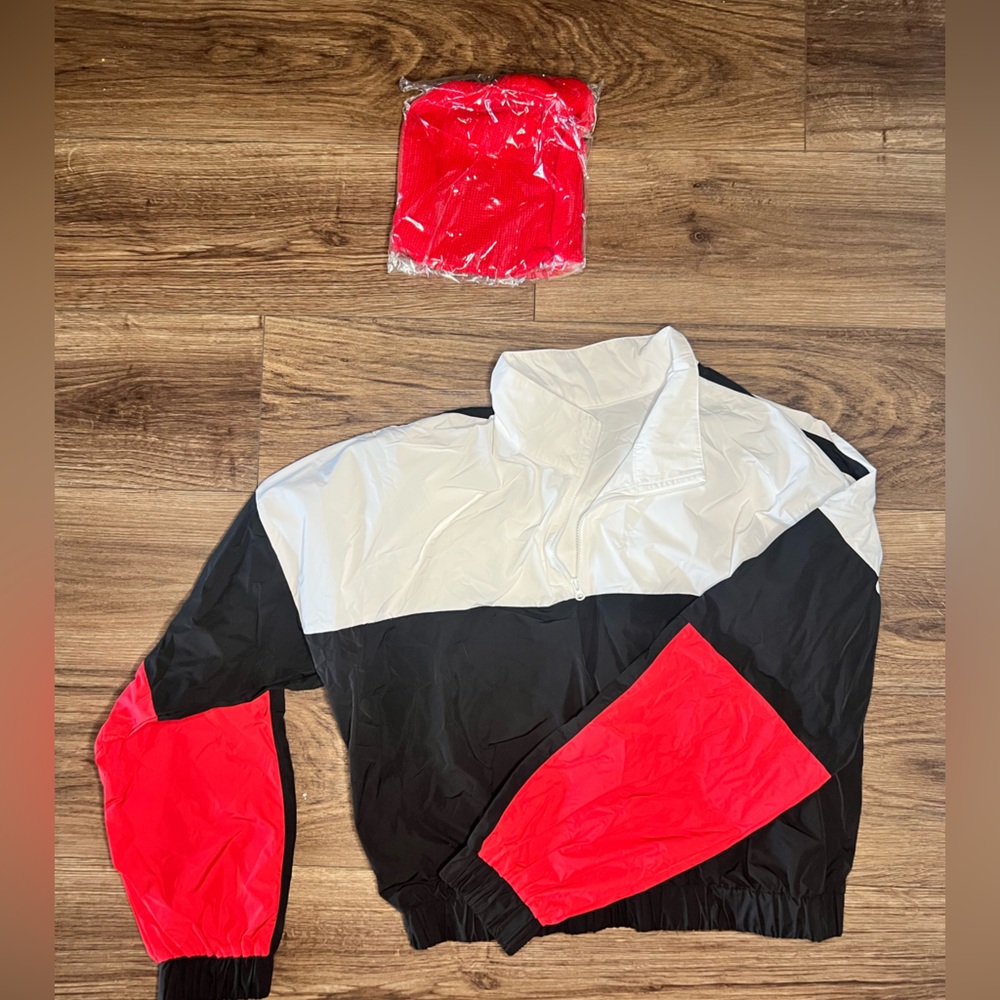 Colorblock Windbreaker hip hop costume revolution dance